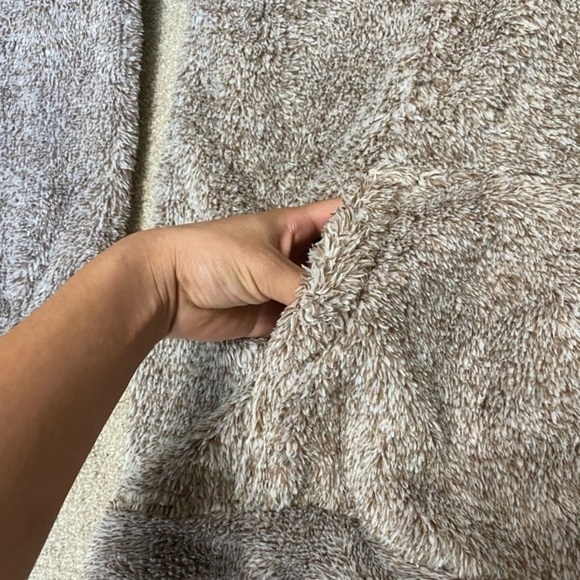 Zenana Brown Colorblock Oversized Quarter Zip Sherpa Pullover Size XL - Picture 6 of 6